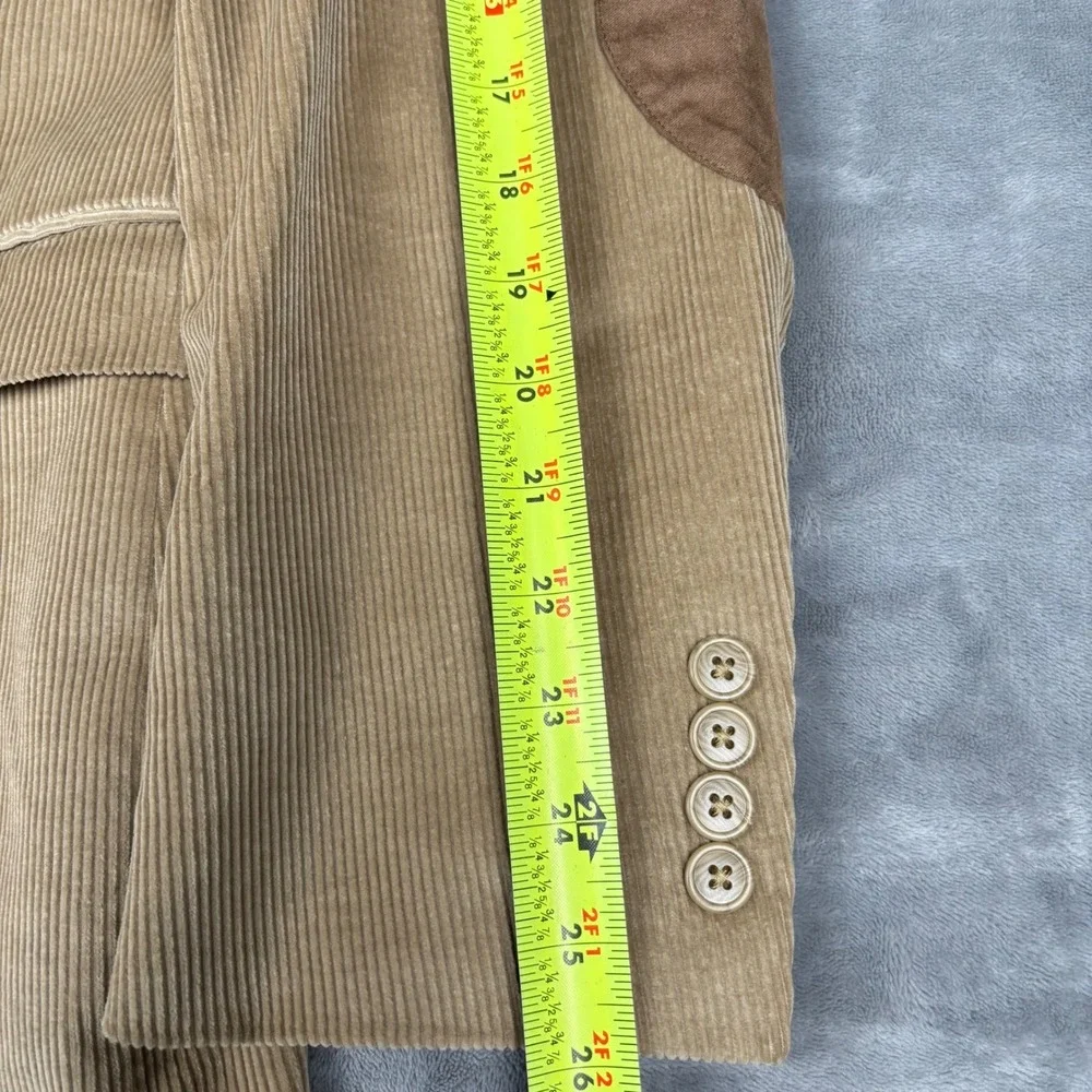 Saddlebred Heritage Corduroy Blazer Tan Elbow Patches Mens‎ 42L